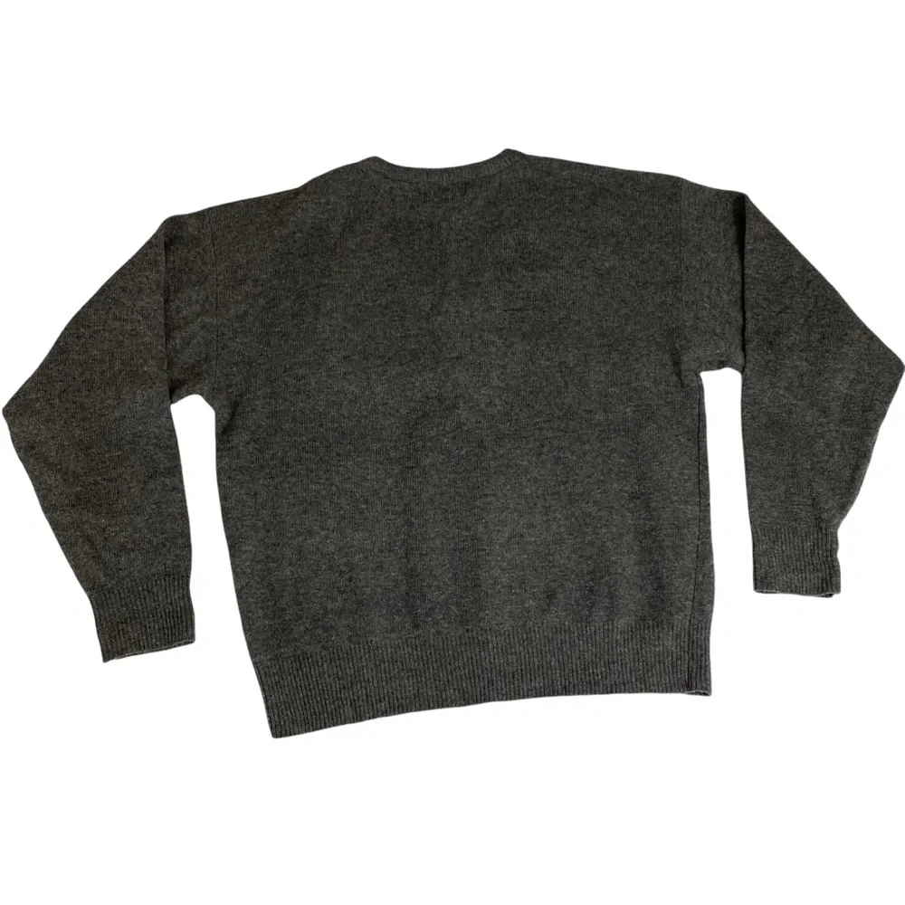 Jos A Bank Sportswear Men V Neck Sweater Size XL Grey 100% Lambswool Long sleeve - Picture 5 of 8